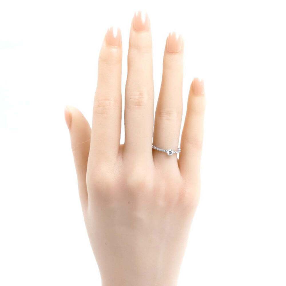CARTIER Silver Diamond Eternity Ring - Picture 7 of 8